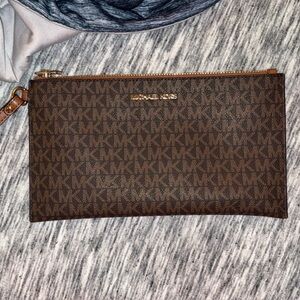 Michael Kors Brown Wristlet